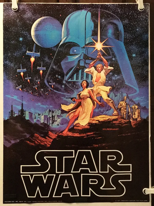 Star Wars A New Hope 1977 Poster by Hildebrandt thumbnail