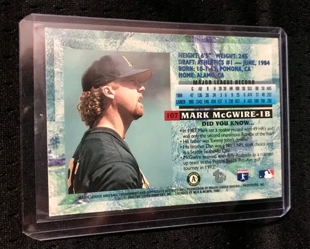 Mark McGwire Card Oakland Athletics MLB image indicator(2)