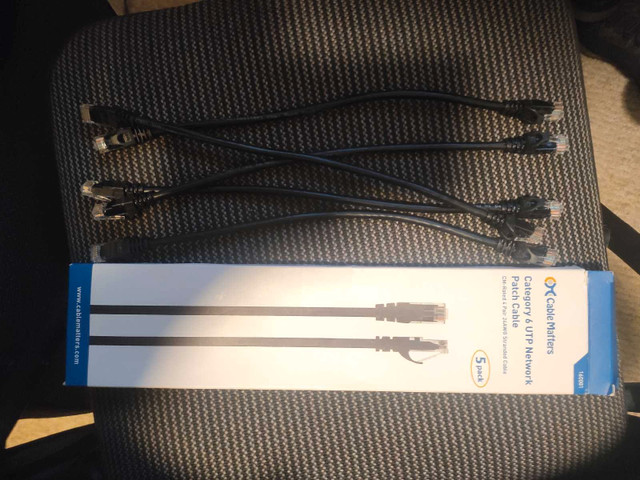 Category 6 UTP Network Patch Cable 5 Pack