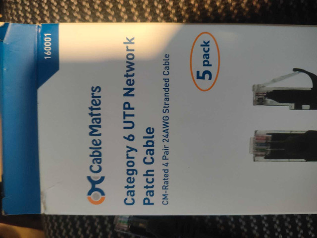 Category 6 UTP Network Patch Cable 5 Pack - photo 3