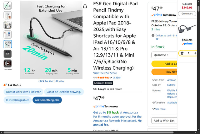 ESR Geo Digital iPad Pencil Findmy Compatibe for ipads - photo 4
