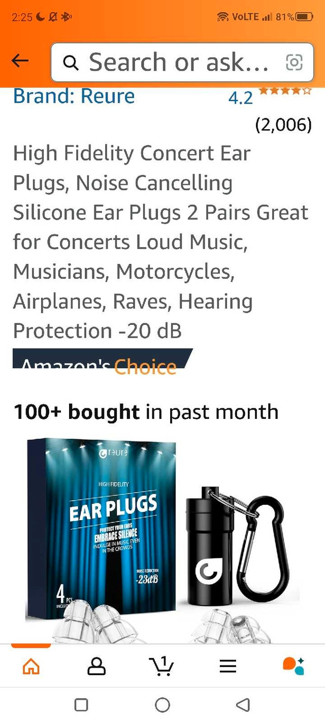 High Fidelity Concert Ear Plugs, Noise Cancelling Silicone Ear