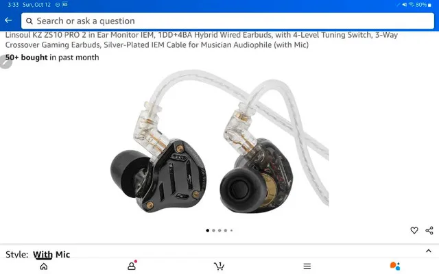 Linsoul KZ ZS10 PRO 2 in Ear Monitor IEM thumbnail