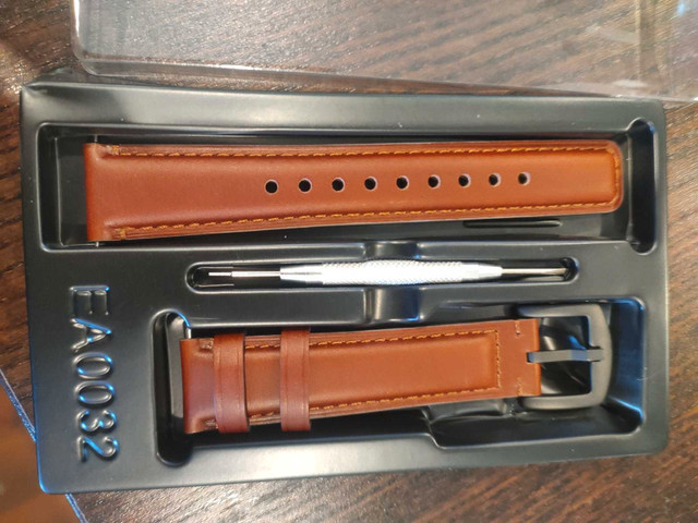 fullmosa 20mm f.g. leather watch strap dark brown