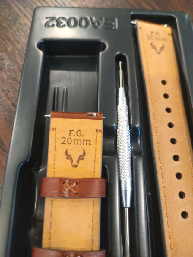 fullmosa 20mm f.g. leather watch strap dark brown - photo 3