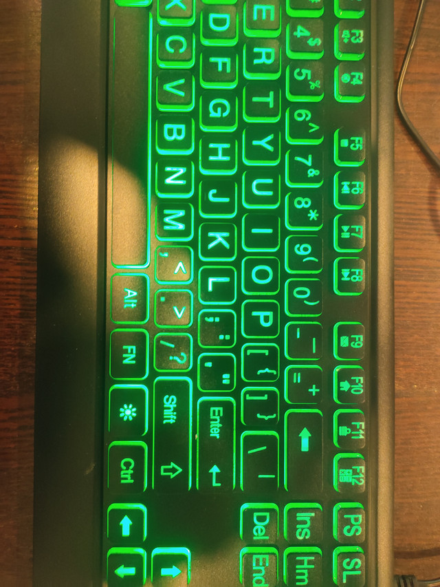 Large Print Backlit Keyboard, USB Wired Keyboard - photo 2