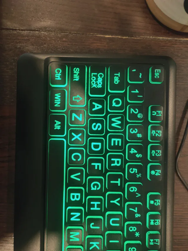 Large Print Backlit Keyboard, USB Wired Keyboard image indicator(3)