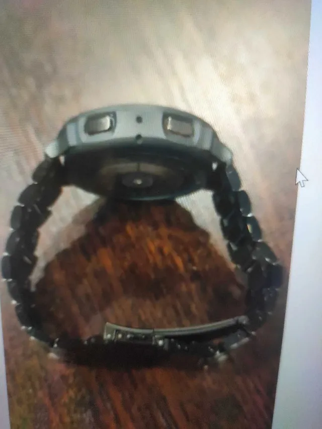 20 mm black stainless steel band for samsung galaxy watch image indicator(2)