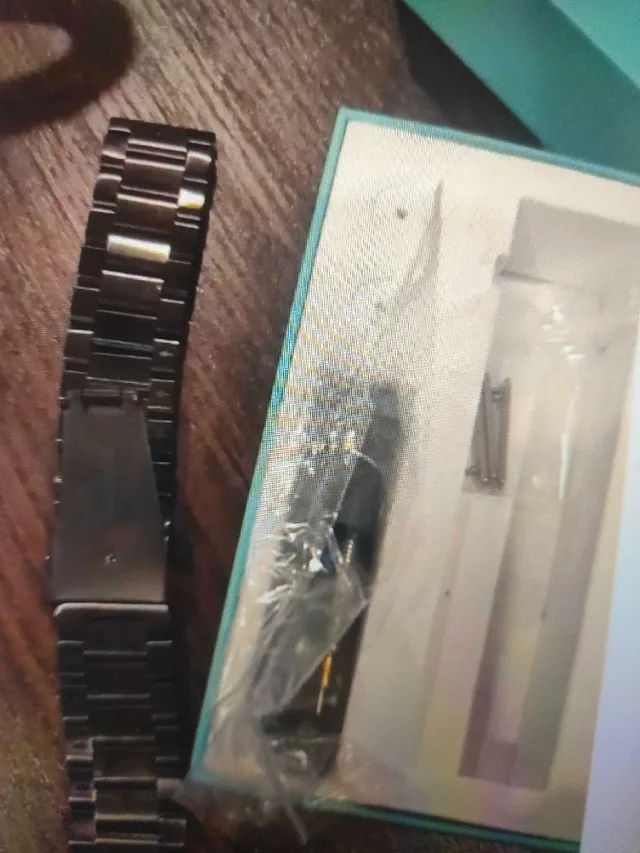 20 mm black stainless steel band for samsung galaxy watch image indicator(3)