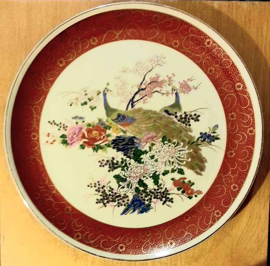 Hand Decorated Satsuma Peacock Plate - photo 4