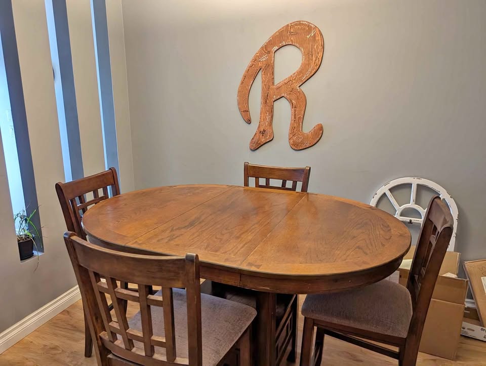 Solid Wood Bar Height Table