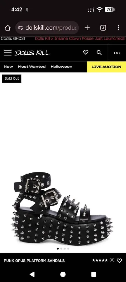 Spike platform sandals image indicator(2)