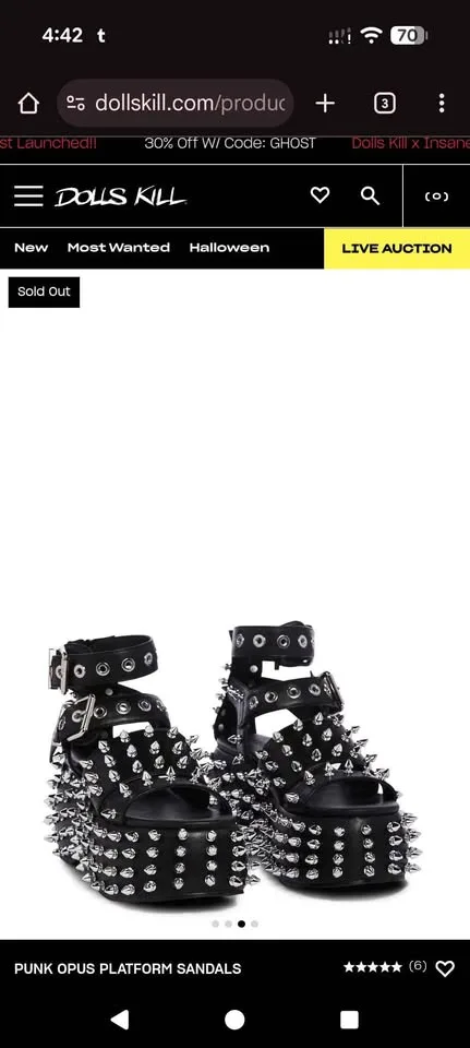 Spike platform sandals image indicator(3)