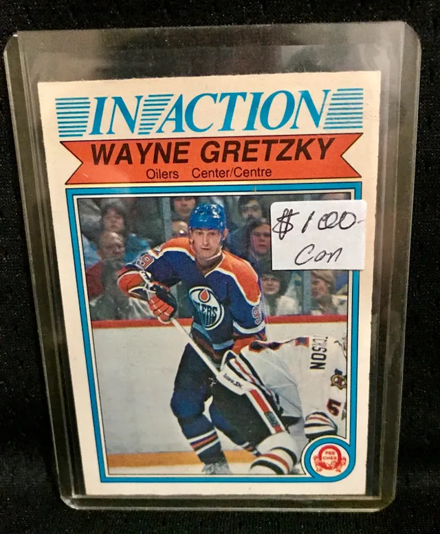 1982 Wayne Gretzky In Action Card Edmonton Oilers NHL thumbnail