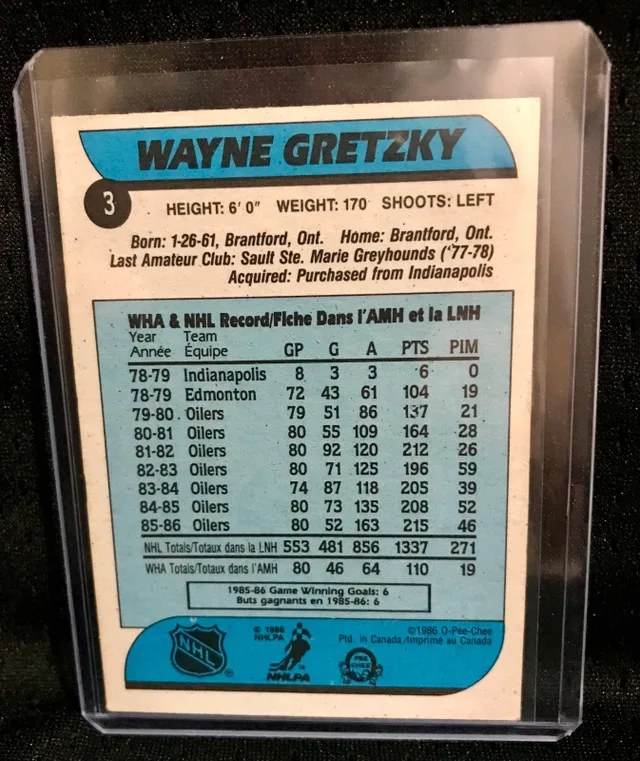 1986 Wayne Gretzky O-Pee-Chee Card Oilers NHL image indicator(2)