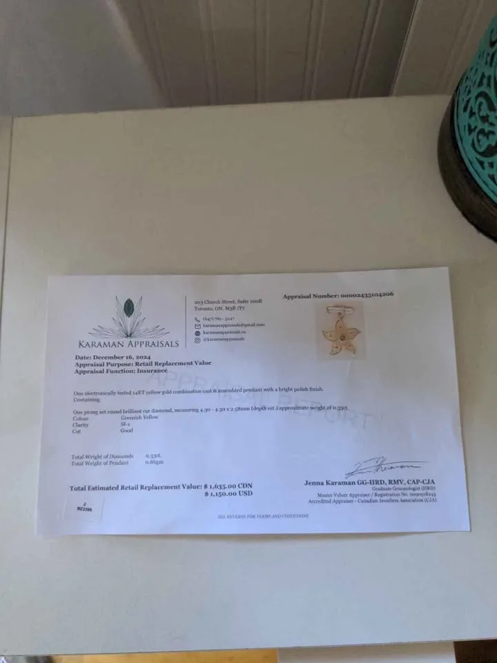 14k Gold Diamond Star Pendant Necklace NWOT 4.89g image indicator(5)