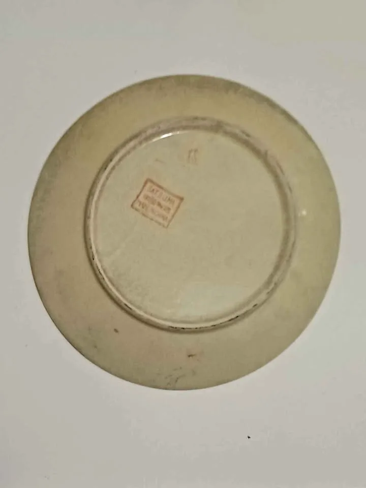 Antique Chinese Hand Painted 24 KT Gold Satsuma Plate image indicator(7)