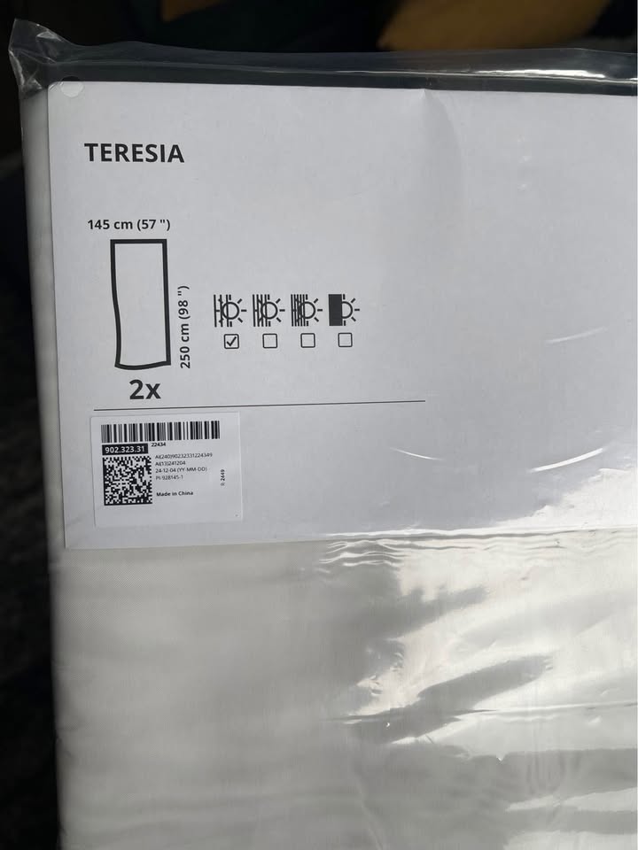 IKEA TERESIA Sheer Curtains, 1 Pair, White - photo 2