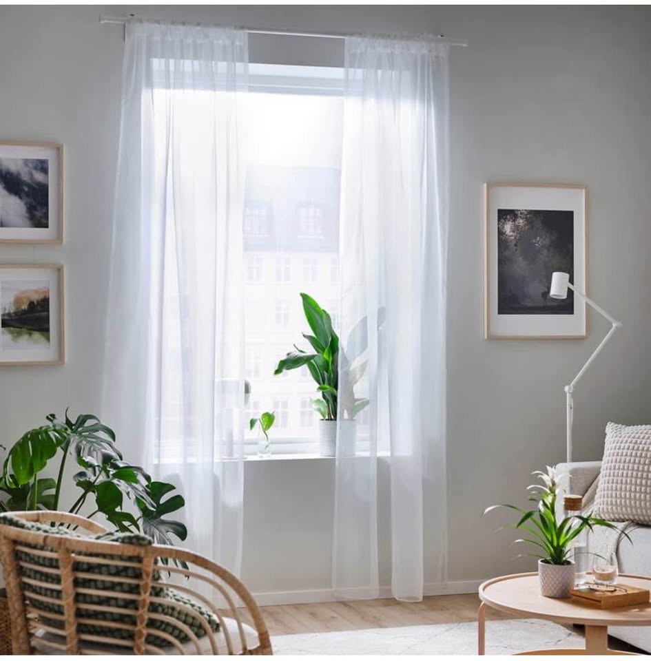 IKEA TERESIA Sheer Curtains, 1 Pair, White - photo 3
