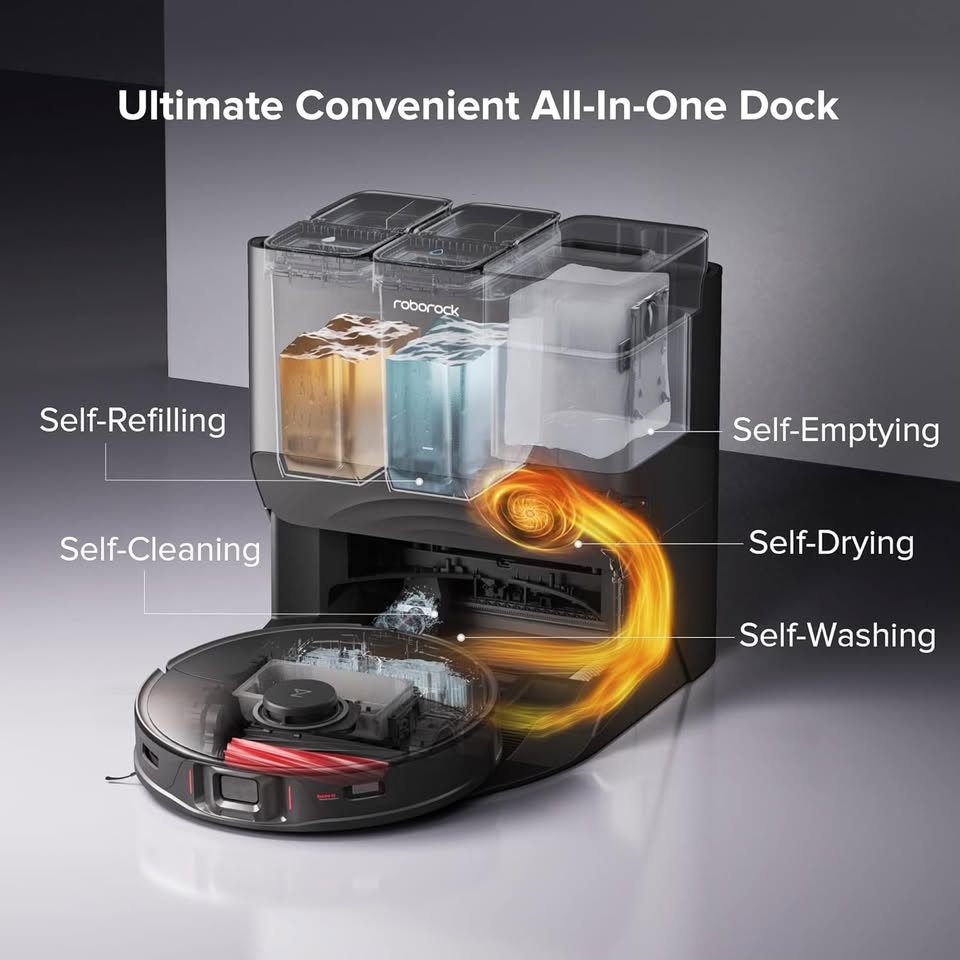 Roborock S8 Pro Ultra Robot Vacuum, Auto-Drying, Black - photo 2