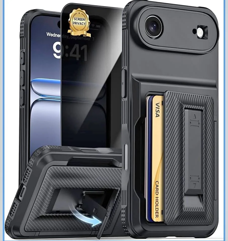 iPhone 17 Air Case with Card Holder/Screen Protector thumbnail