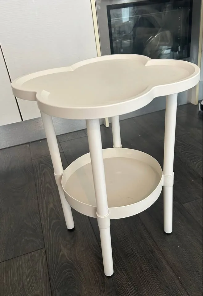 Cute beige side table plastic light weight image indicator(2)