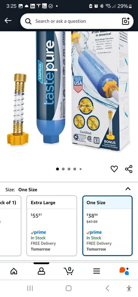 Camco TastePURE RV/Marine Water Filter