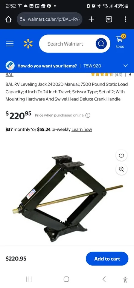 BAL 24002D 24" Deluxe Leveling Scissors Jack (pair) image indicator(2)