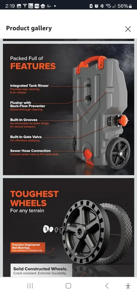Camco Rhino 28-Gallon RV Tote Tank image indicator(5)
