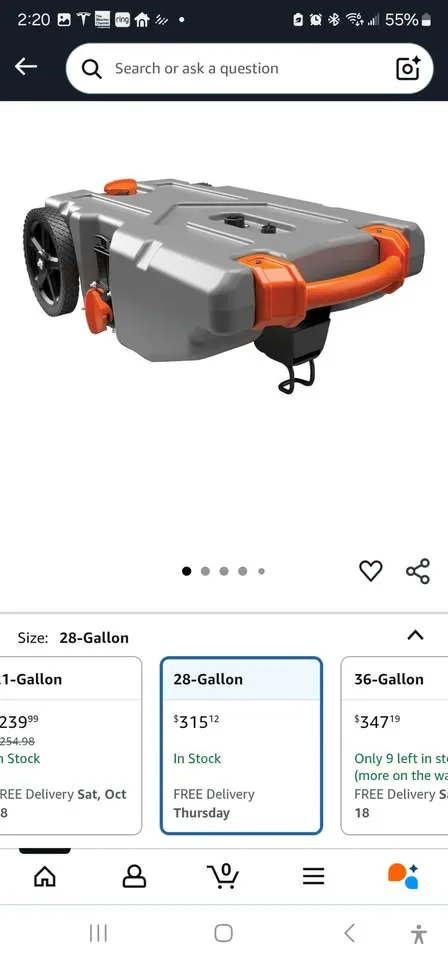 Camco Rhino 28-Gallon RV Tote Tank image indicator(10)