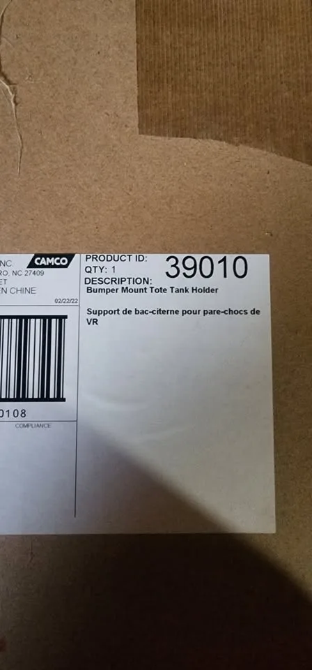 Camco Rhino Bumper Mount RV Tote Tank Carrier image indicator(5)