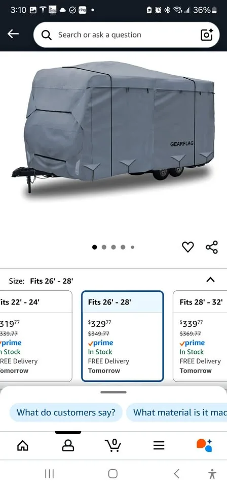 GEARFLAG Trailer RV Camper Cover 26'-28'