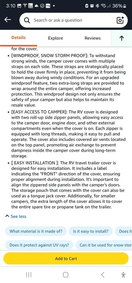 GEARFLAG Trailer RV Camper Cover 26'-28' image indicator(3)