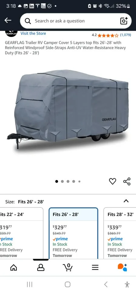GEARFLAG Trailer RV Camper Cover 26'-28' image indicator(5)