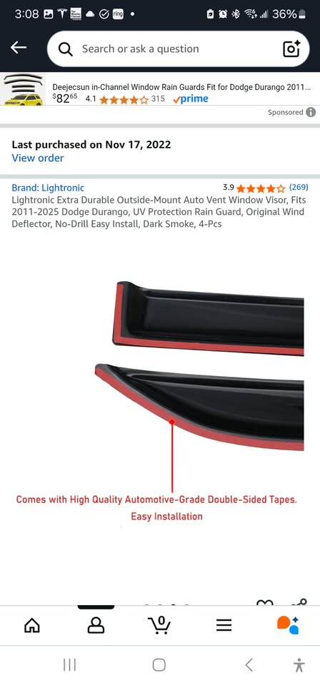Lightronic Window Visor Dodge Durango 2011-2025 - photo 5