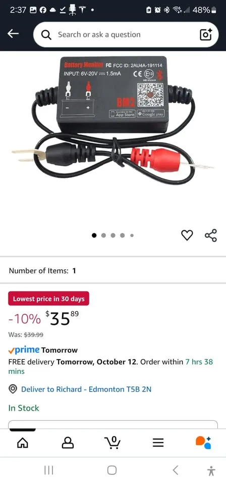 Auto Battery Monitor, BM2 Battery Load Tester image indicator(4)