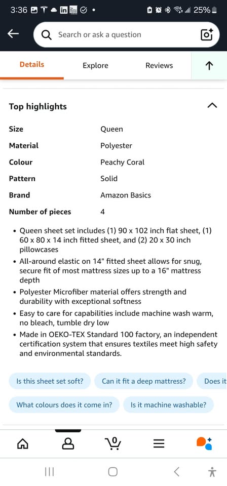 Amazon Basics Microfiber Bed Sheet Set - Queen - photo 4