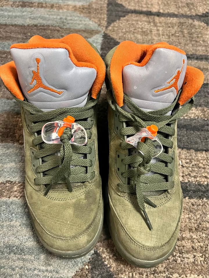Youth size 6.5 Air Jordan 5 Jetro (GS) Olive