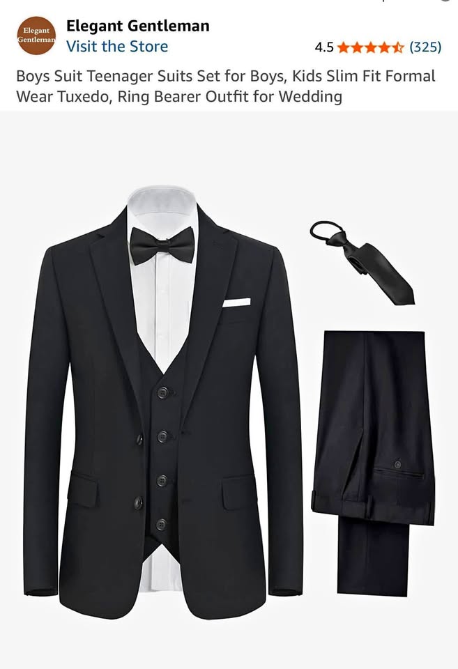 Boys suits 6 pieces formal wear tuxedo size 6