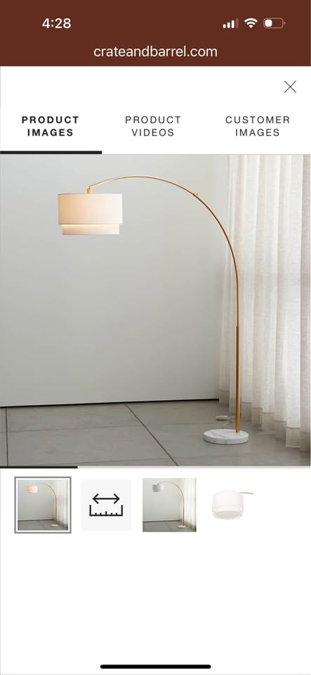 Crate and Barrel floor lamp - photo 4