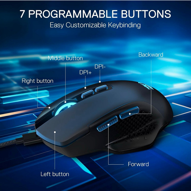 Redragon M695 Wired Gaming Mouse, 24,000 Max DPI - photo 2