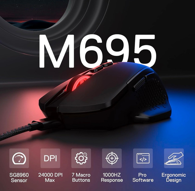 Redragon M695 Wired Gaming Mouse, 24,000 Max DPI - photo 3