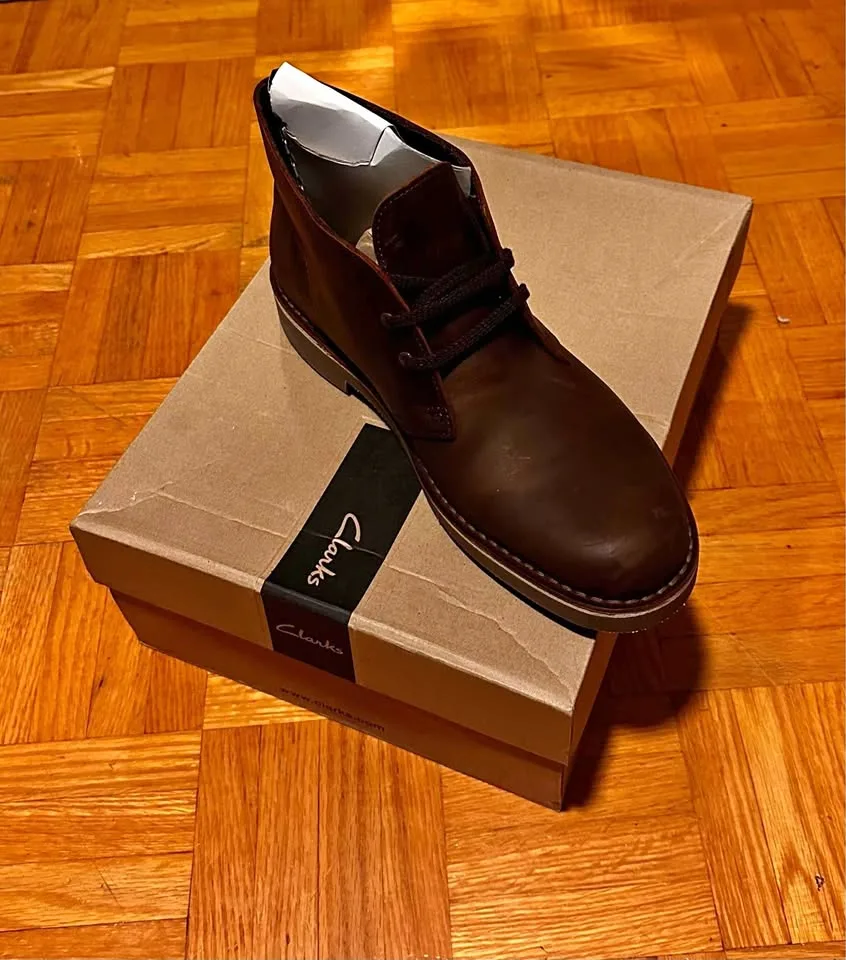 CLARKS LEATHER,COLOUR BROWN,SIZE:7 thumbnail