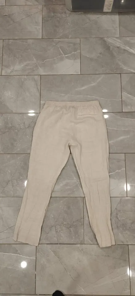 H&M 100% Linen Regular Fit Pants – Small, Never Worn image indicator(2)