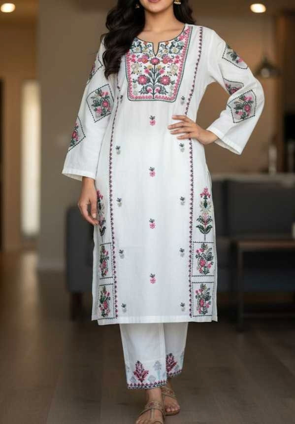 2 pcs Embroided suit