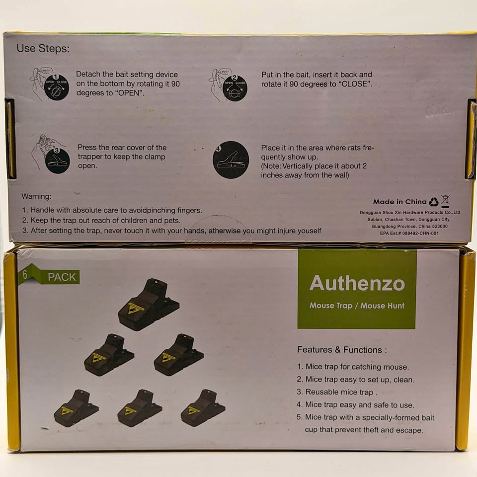 Authenzo Mouse Trap/Mouse Hunt 6-PACK