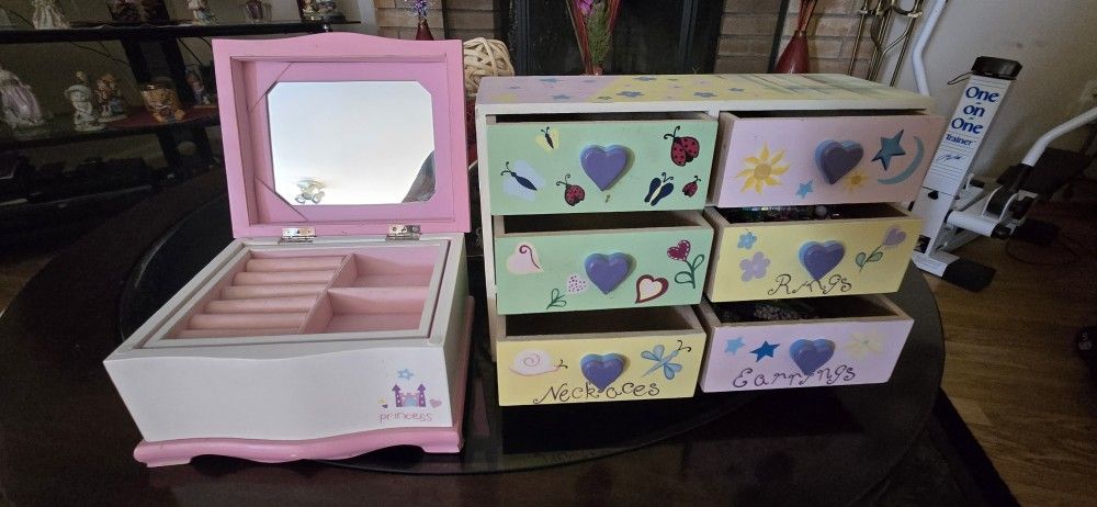Wooden Jewelry Box $35 for both