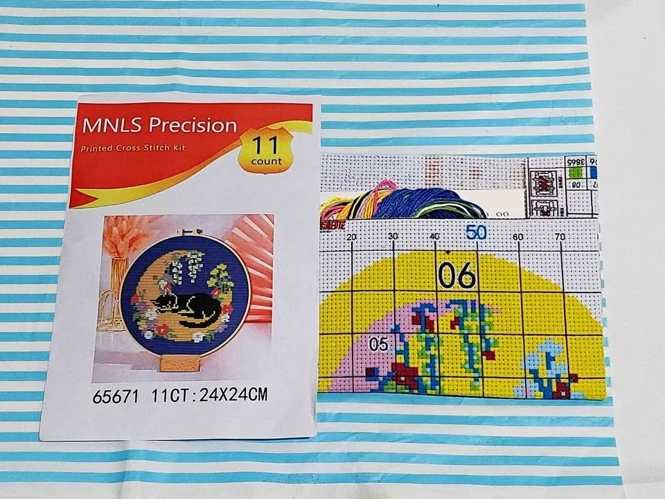 Sleeping Cat DIY Cross Stitch Kit thumbnail