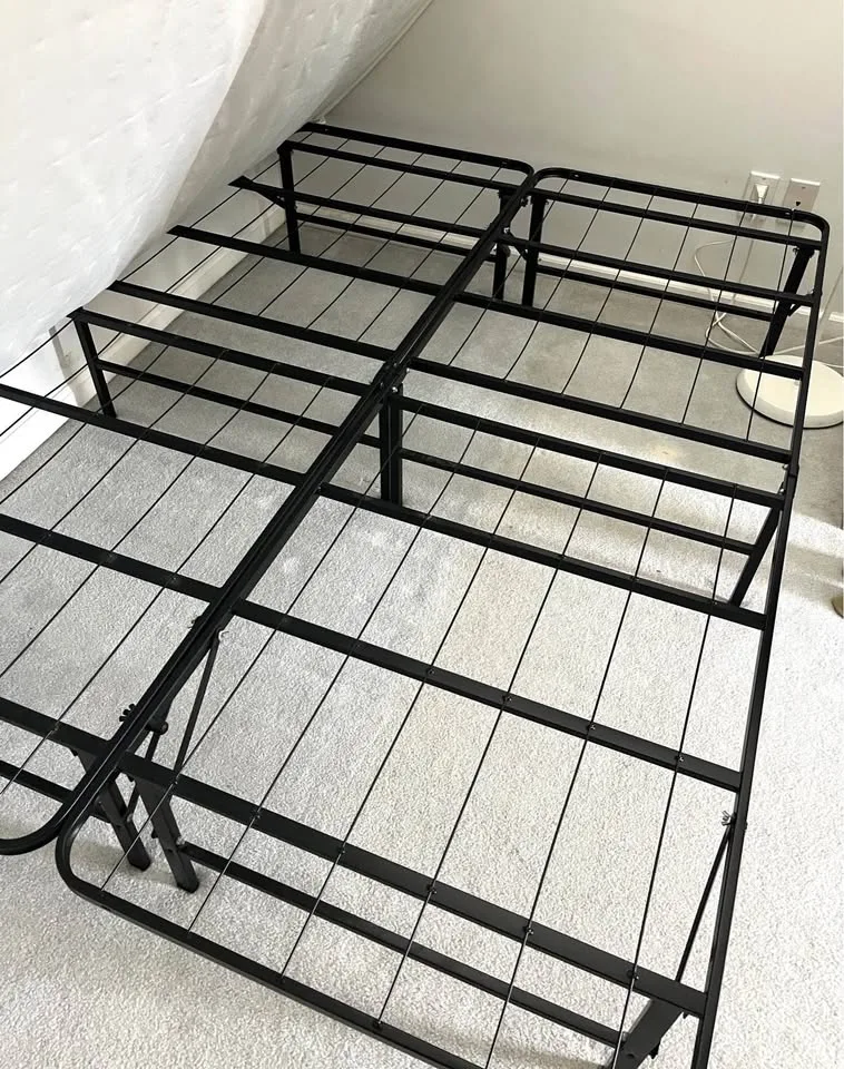 Queen-sized Mattress + Frame. Includes bedsheets + bedskirt! image indicator(3)