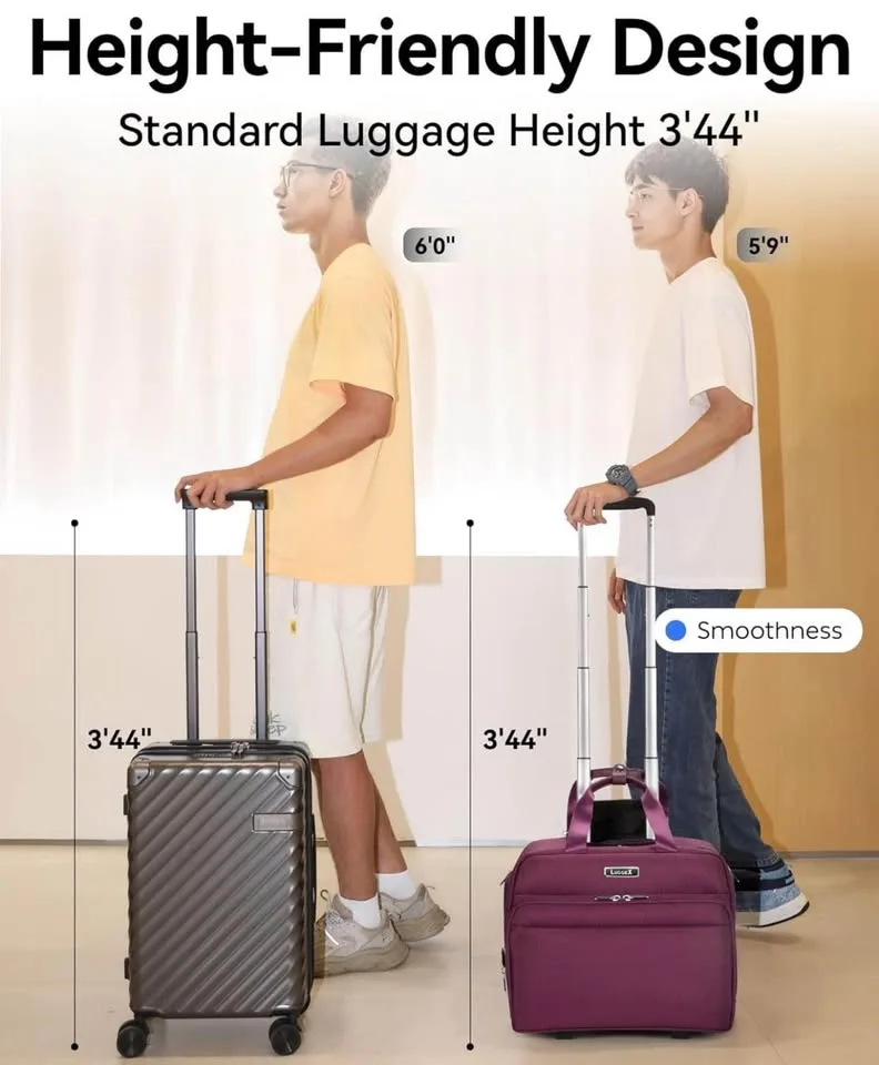 LUGGEX Underseat Carry On Luggage with Wheels image indicator(5)